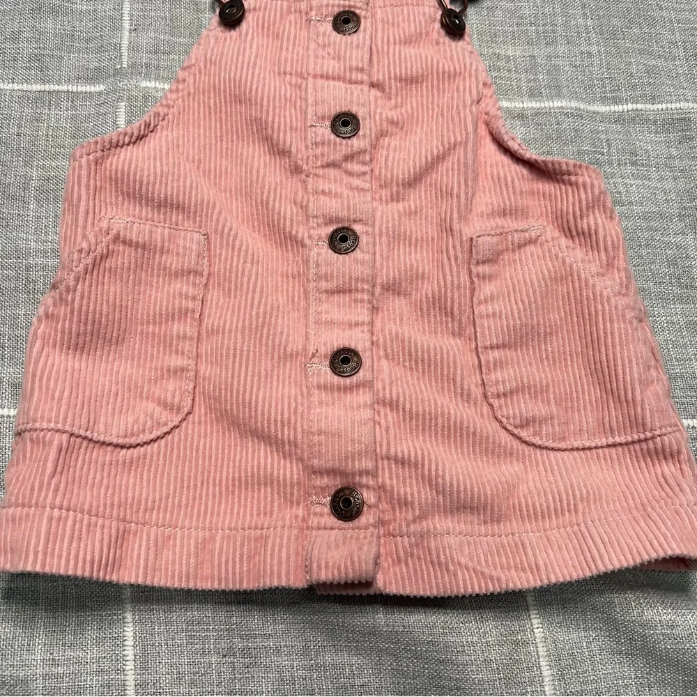 OshKosh B'Gosh 12 Months Pink Corduroy Overalls Dress Cotton‎